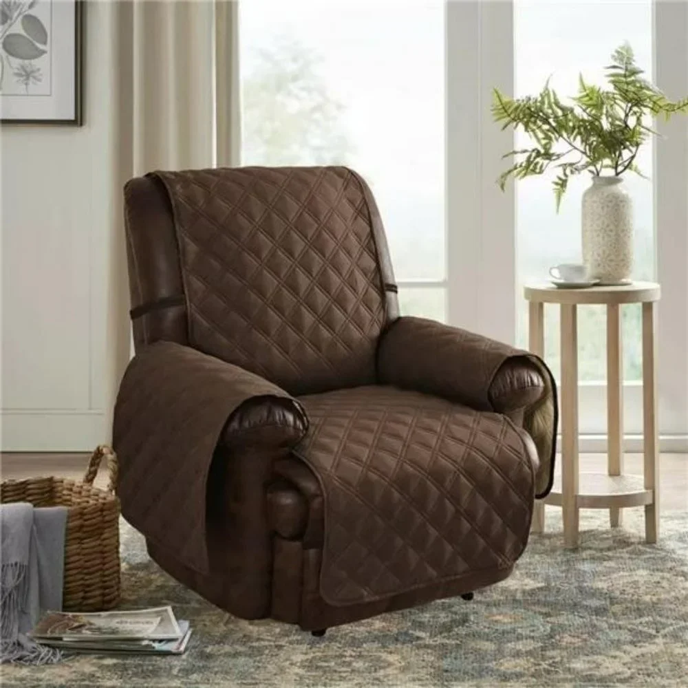 Reversible Recliner Chair Cover - Waterproof Quilted Sofa Slipcover，23 Inch